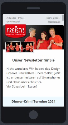 Newsletter mit neuer Gestaltung